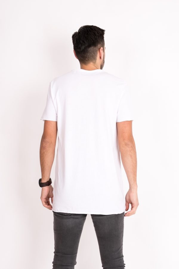 Camiseta simple long white