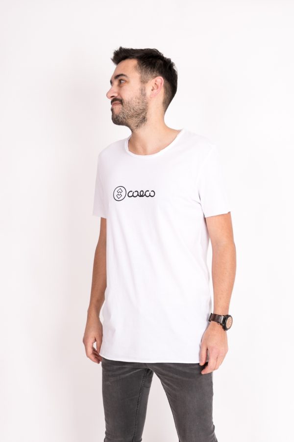 Camiseta simple long white